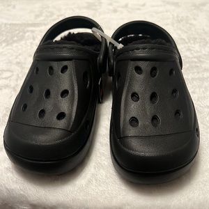 Toddler’s Comfort Clogs With Faux Fur Lining Size C10 Unisex | Black NWT